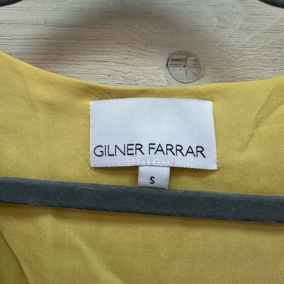 GLINER FARRAR Yellow Plunge Neck Flutter Sleeve Mini Dress Size Small - Picture 4 of 7
